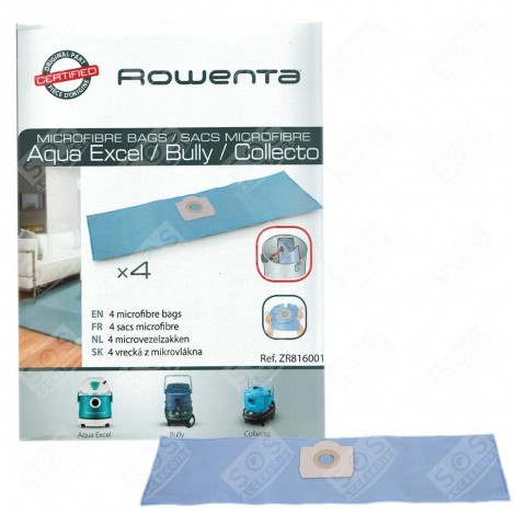 Lot de 4 sacs microfibre Collecto Wet & Dry