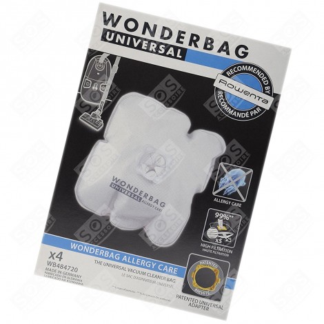 Boite de 4 sacs microfibres d'origine
